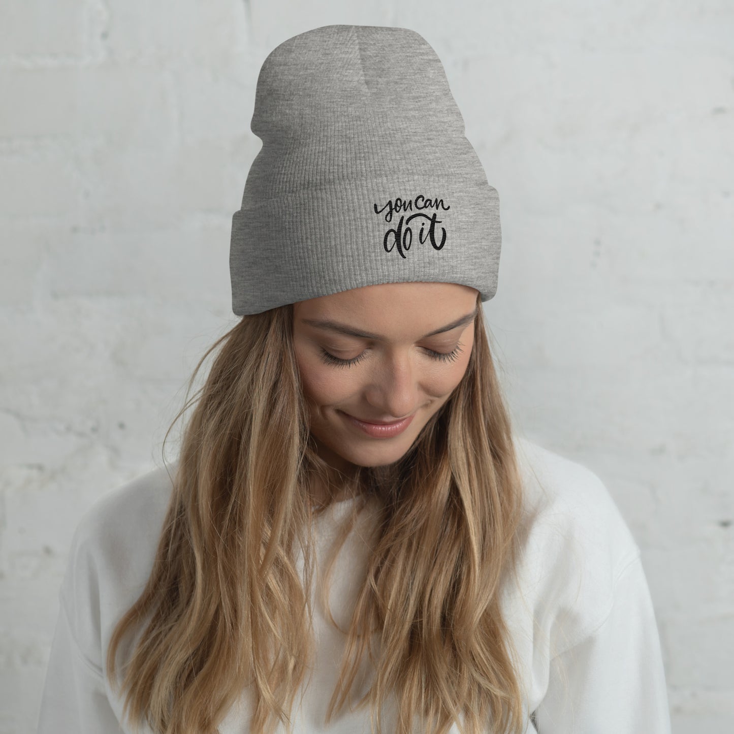 Cuffed Beanie embroidery