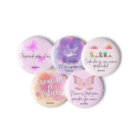 Set of pin buttons