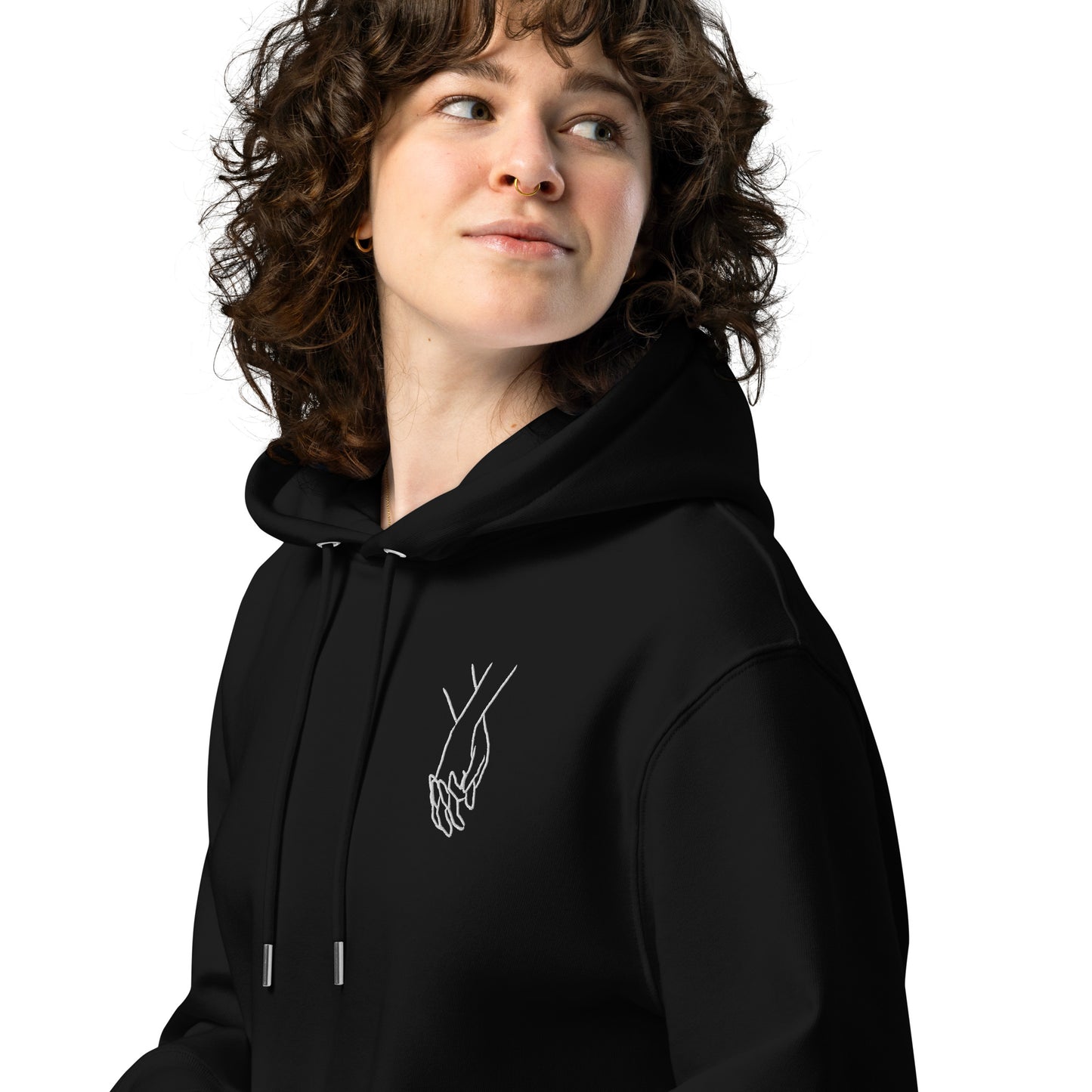 Unisex essential eco hoodie embroidery