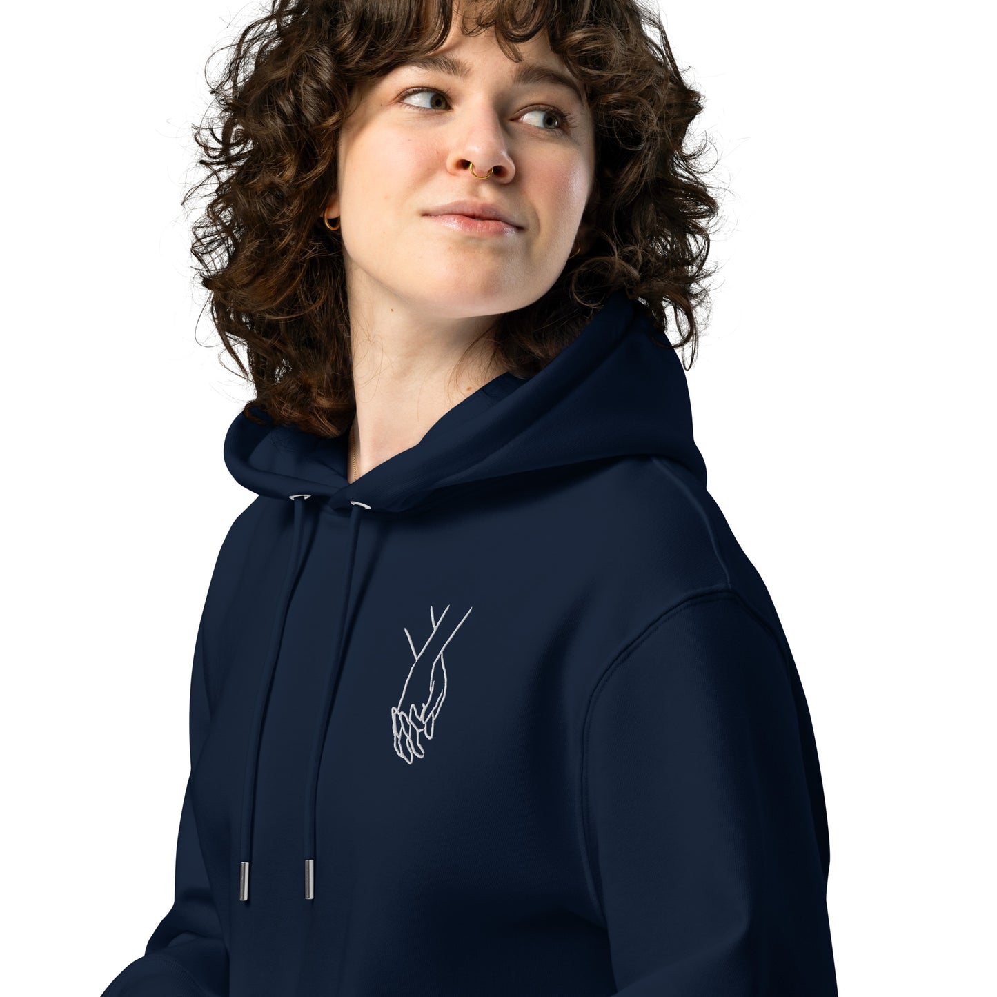 Unisex essential eco hoodie embroidery